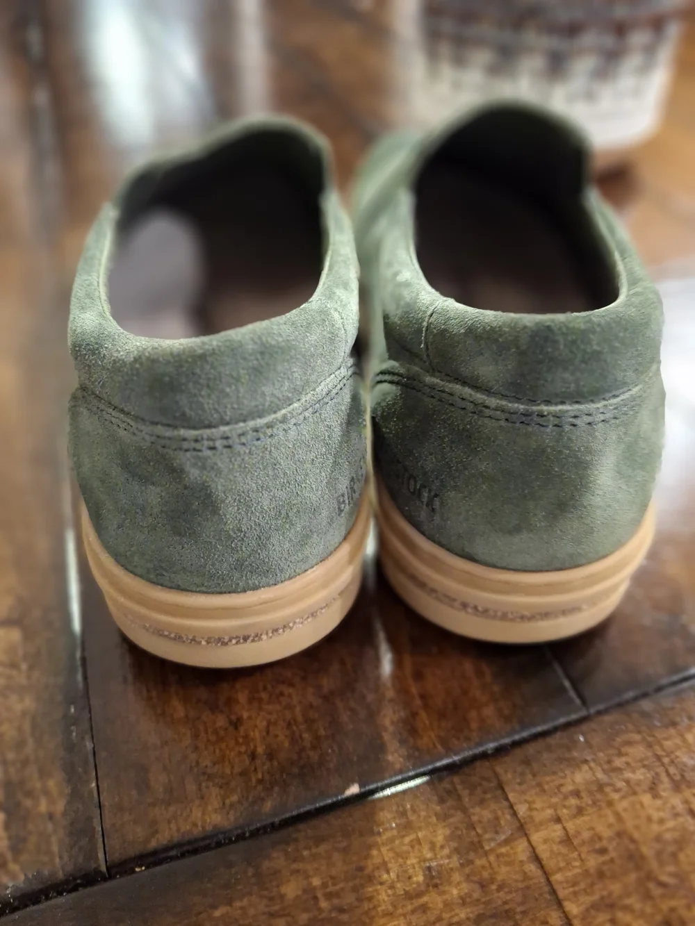 Birkenstock Oswego Suede Leather Slip On Shoes- Thyme Color EU39
